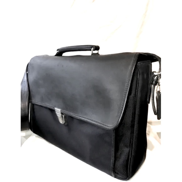 Coach Vintage Leather & Nylon Briefcase 5105 Mens - Picture 2 of 13